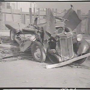Badly damaged 1930's Armstrong Siddeley car, Canterbury