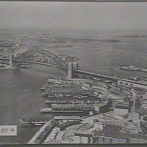 Aerial view of Sydney Harbour, from the Bridge to the H...