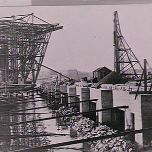 Construction of Jones Bay wharf