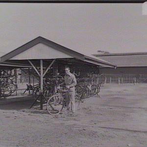 Bicycle shed at mine, Cessnock District