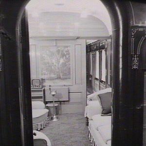 Railway carriage for use during Royal visit, 1954: inte...