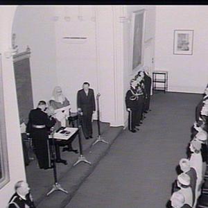 Swearing in of Sir Eric Woodward as Governor of NSW