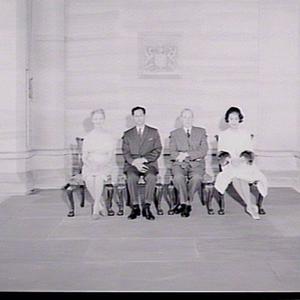 King & Queen of Thailand with Governor & Lady Woodward