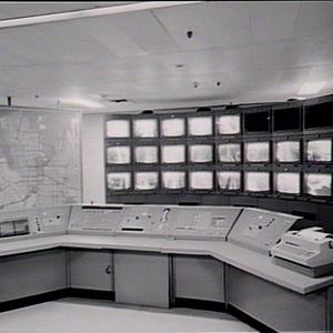 New set of TV screens, Brisbane St. Control Centre