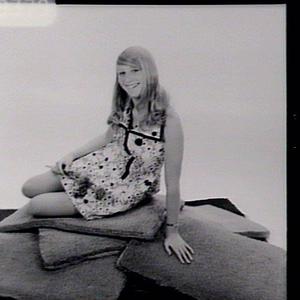 Girl on mats for catalogue cover