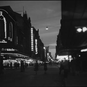 File 11: Night shots, cnr. Pitt & Market, [1930s-1940s]...