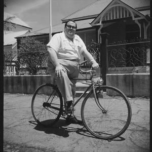 File 43: Grafton cyclist, [ca 1950-1960] / photographed...