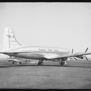 Mascot CPA Canadian plane leaves, 22 July 1949 / photog...