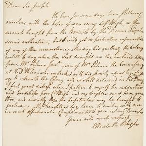 Series 42.10: Letter received by Banks from Elizabeth B...