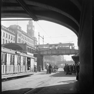 File 11: Central Station, bridge and trams, [1939] / ph...