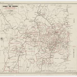 General map of Sydney and suburbs, shewing municipaliti...