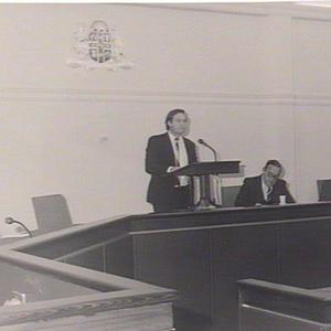 Opening of new Court of Petty Sessions in Castlereagh S...