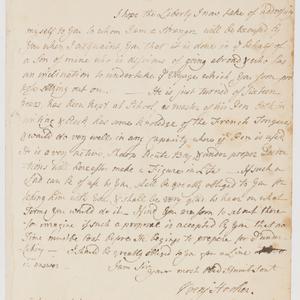 Series 06.165: Letter recommending his son to join Paci...