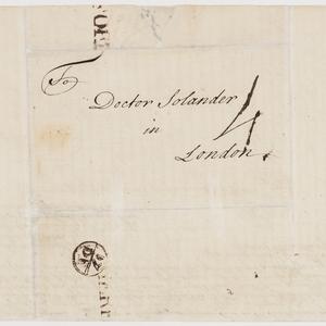 Series 06.134: Letter received by Daniel Solander from ...