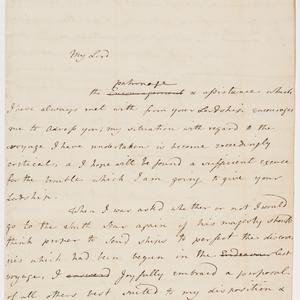 Series 06.003: Copy of a letter written by Banks to Lor...