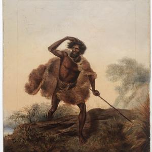 [Aboriginal hunting, ca. 1850 / attributed to Thomas Ba...