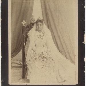 [Queen Lavinia Veiongo], bride of King Tupou II, Tonga,...