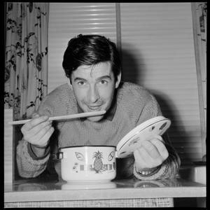 Dave Allen and pullovers, 29 April 1964 / photographs by Lynch