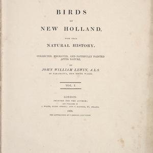 Birds of New Holland with their natural history / colle...