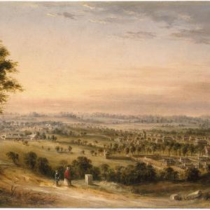 [View of the town of Parramatta from May's Hill, ca. 18...