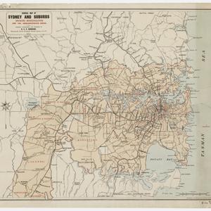 General map of Sydney and suburbs showing municipalitie...