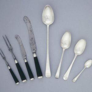 Selection of flatware and cutlery owned by Captain Jame...