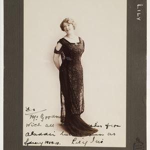 Lily Iris, ca. 1909 / photographer Burlington Studios, ...
