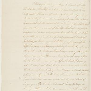 Series 41.21: Copy of a letter received by William Blig...