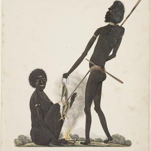 Natives returned from fishing, 1820 / drawn by R.Browne