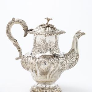 [Silver coffee pot] Presented to Major Mitchell on his ...