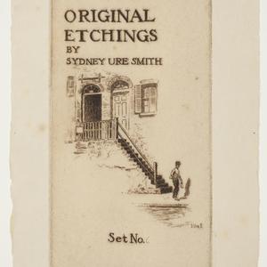 Item 01: Original etchings [Title page for Set No. 6, 1...