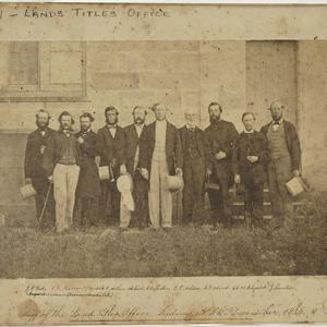 Staff of the Land Titles Office, Sydney, December 1864 ...