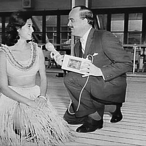 Arrival of Miss Hawaii on the P. & O. liner Oronsay