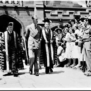 Prince Philip at Sydney University, 1954