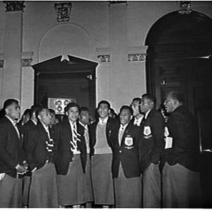 Mayor Jensen holds a civic reception for the Fiji Rugby...