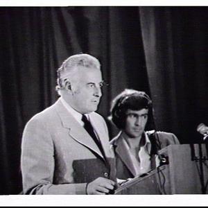 Gough Whitlam speaking at Blacktown Library