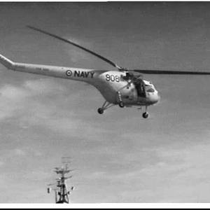 Sycamore helicopter photographed from HMAS Sydney durin...
