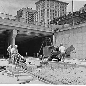 Work in progress on the Cahill Expressway from the Cons...