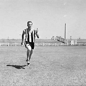 Sprinters training, E.S. Marks Memorial Field