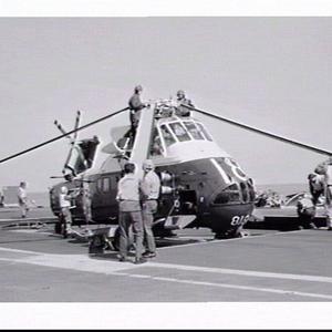 Skyhawks, Grumman Trackers and Wessex helicopters on th...