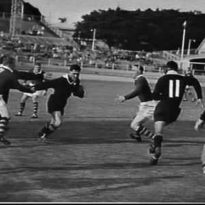 New Zealand Maoris Rugby Union team playing Australian Wallabies Rugby Union team