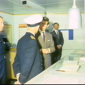 Prince Charles visits an Overseas Containers (OCL) ship...