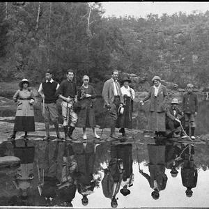 Cast and crew of The Man from Snowy River on a river ne...