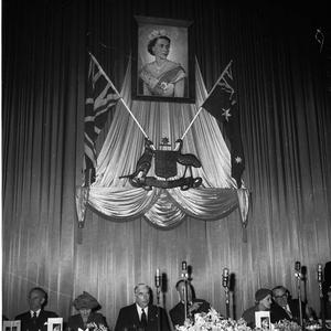 Prime Minister Menzies at the banquet for the official ...