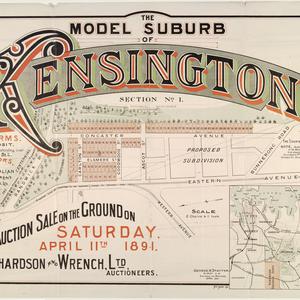The model suburb of Kensington [cartographic material] ...