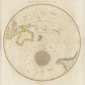 Southern Hemisphere projected on the plane of the horiz...