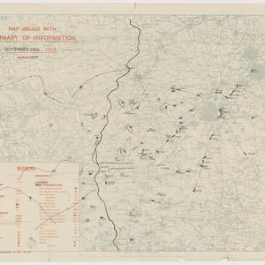 Map issued with summary of information, September 25th,...