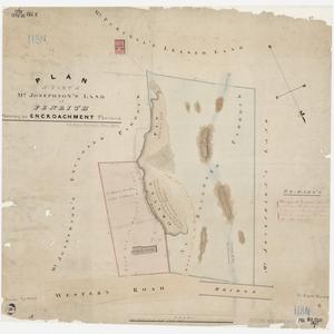 Plan of part of Mr Josephson's Land at Penrith showing an encroachment thereon [cartographic material] / Peter Lewis Bemi.