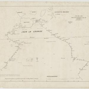 Old map, 1542. Supposed Great South Land of that day. A...