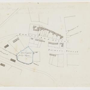 [Plan showing land, Prince's Street, applied for by J. ...